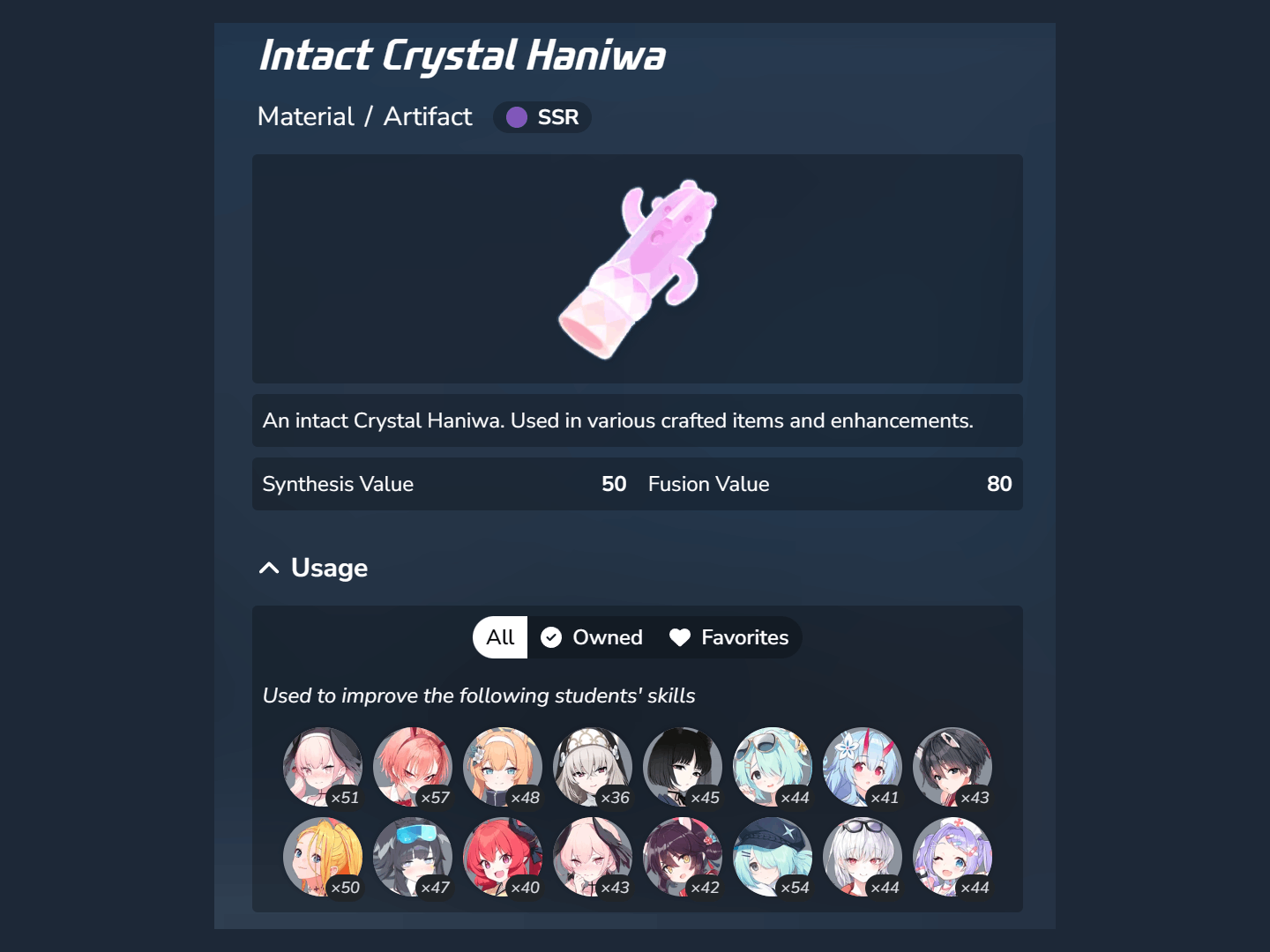 Crystal Haniwa Combo